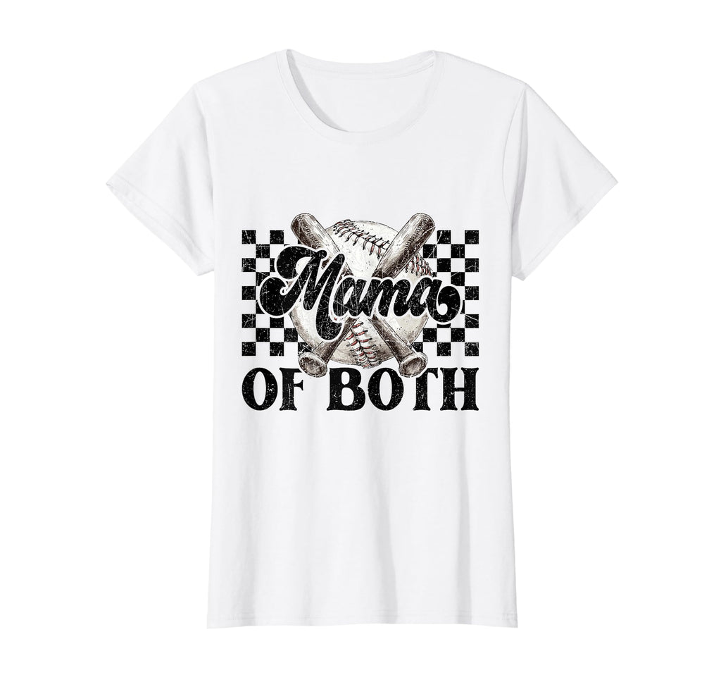 Womens Mom Both Softball Baseball T-Shirt - Casual Everyday Wear Unisex - T-Shirt, Sweatshirt, Hoodie