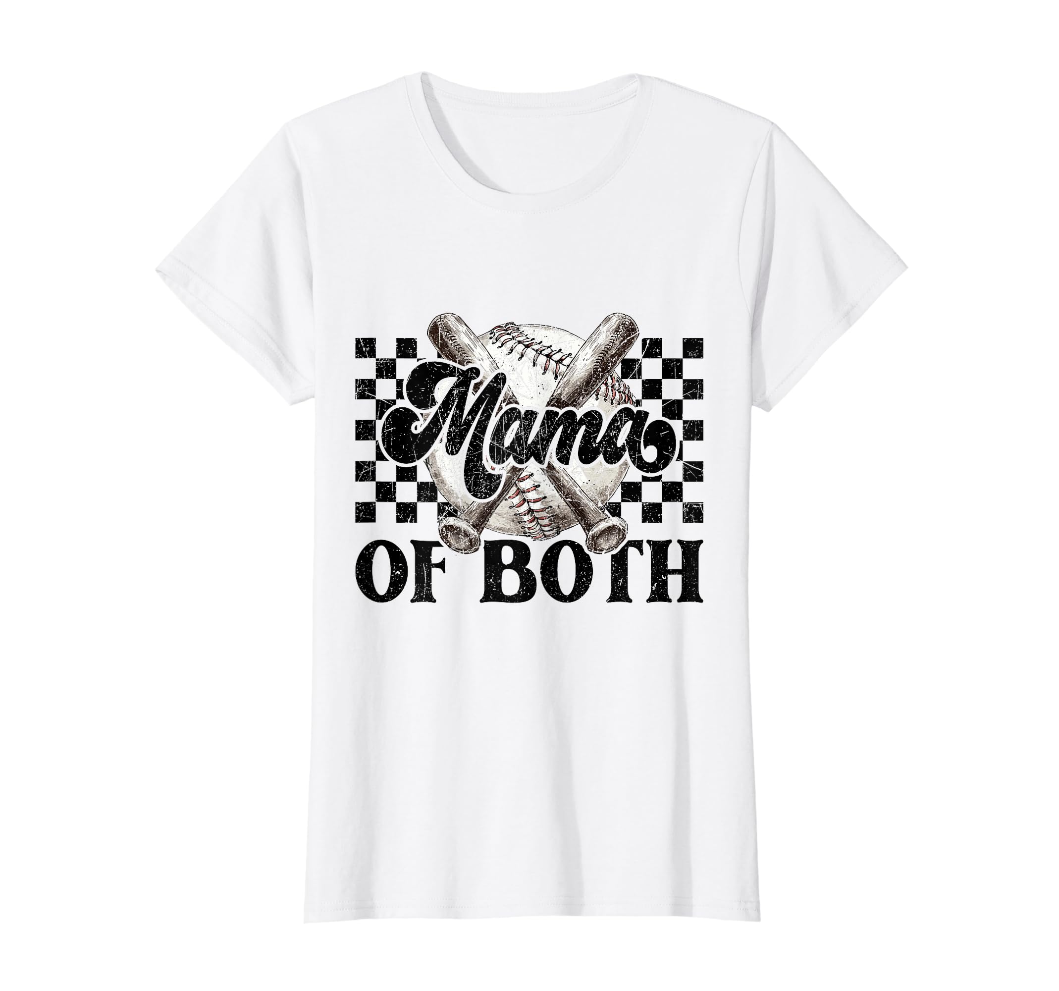 Womens Mom Both Softball Baseball T-Shirt - Casual Everyday Wear Unisex - T-Shirt, Sweatshirt, Hoodie