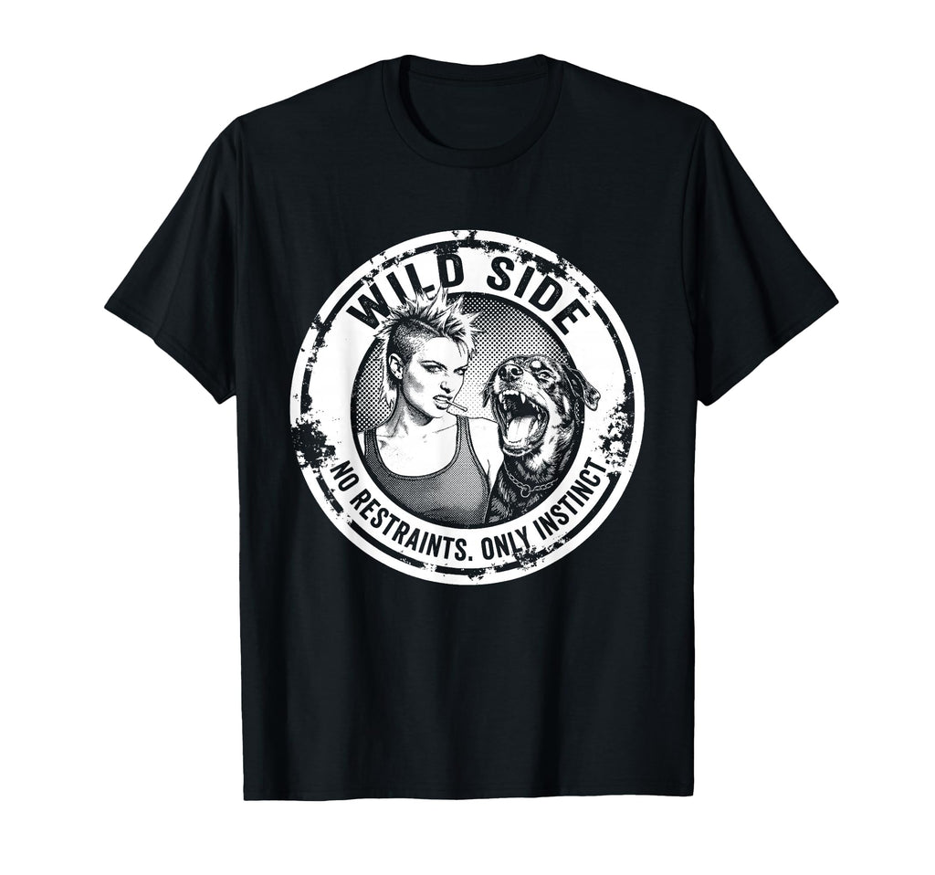 Punk And Dog 90S Grunge Badge T-Shirt - Casual Everyday Wear for Adults - T-Shirt, Sweatshirt, Hoodie