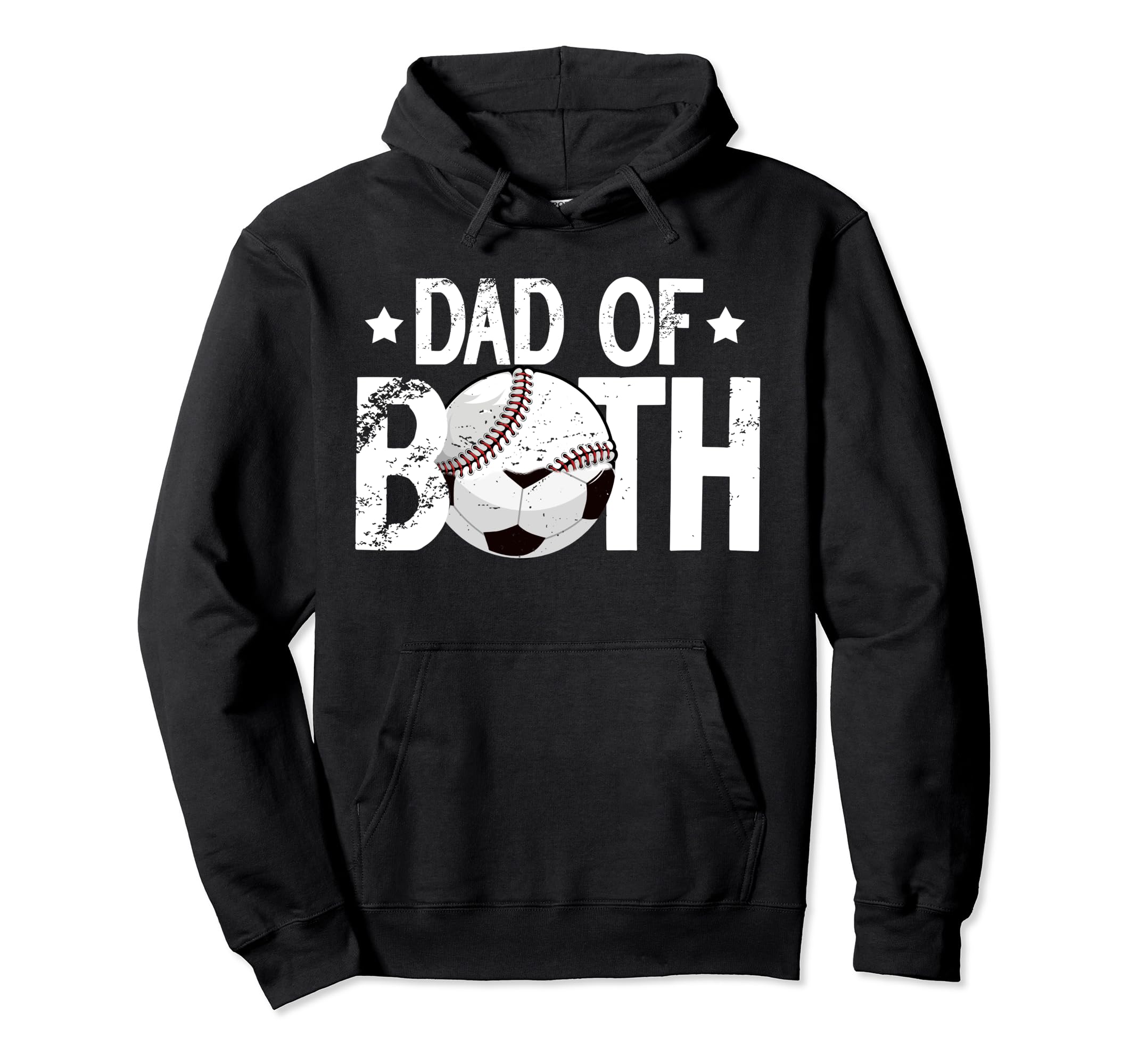 Dad Both Baseball Soccer Dad Soccer Hoodie - Fun Novelty Design for Adults - T-Shirt, Sweatshirt, Hoodie