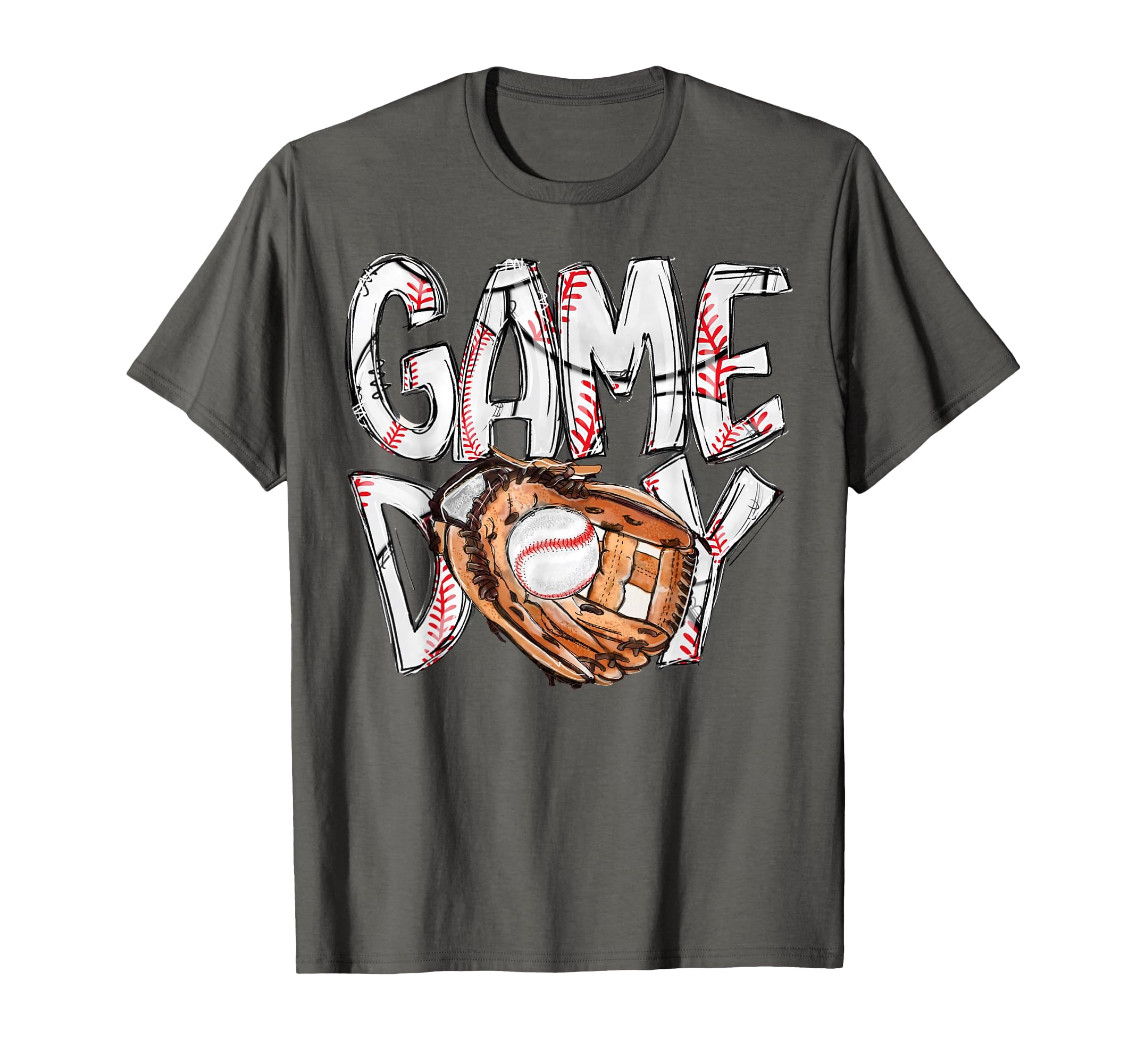 Game Day Baseball Softball Heart T-Shirt - Casual Everyday Wear Men Women - T-Shirt, Sweatshirt, Hoodie