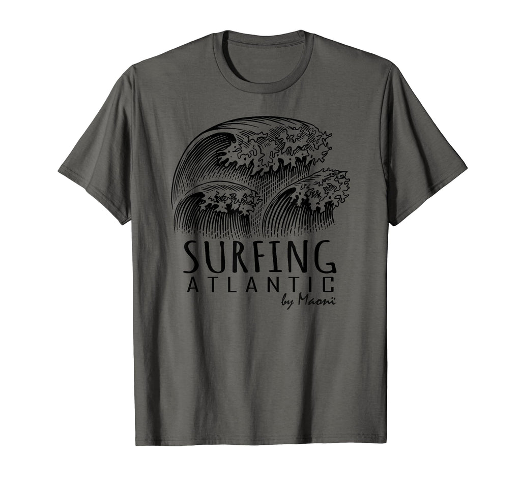 Surfing Atlantic Ocean Surf Club Wave T-Shirt - Graphic Print Men Women - T-Shirt, Sweatshirt, Hoodie