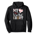 My Heart Is That Court Baseball Hoodie - Fun Novelty Design for Adults - T-Shirt, Sweatshirt, Hoodie
