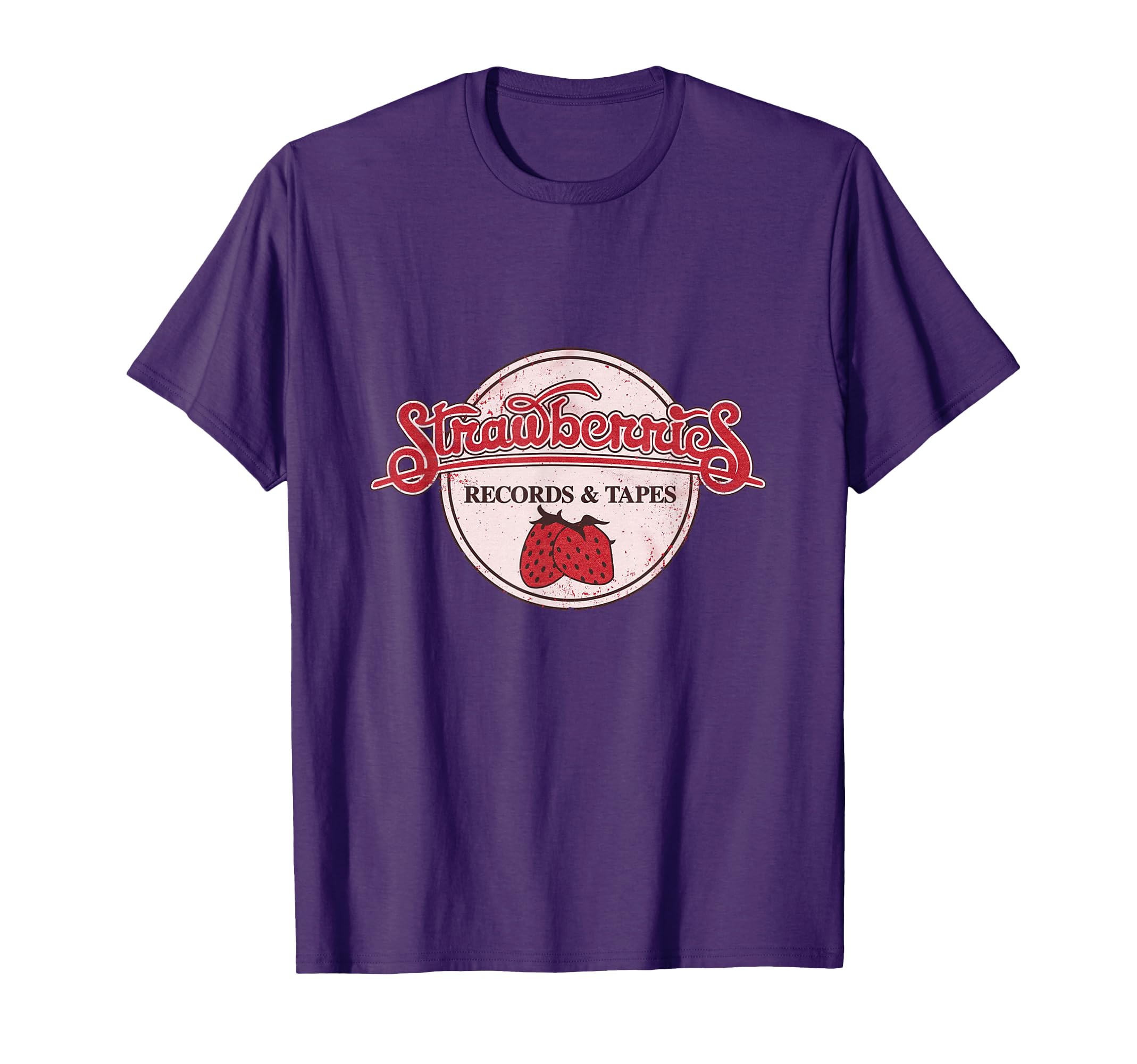 Strawberries Records Tapes Defunct T-Shirt - Novelty Apparel for Adults - T-Shirt, Sweatshirt, Hoodie
