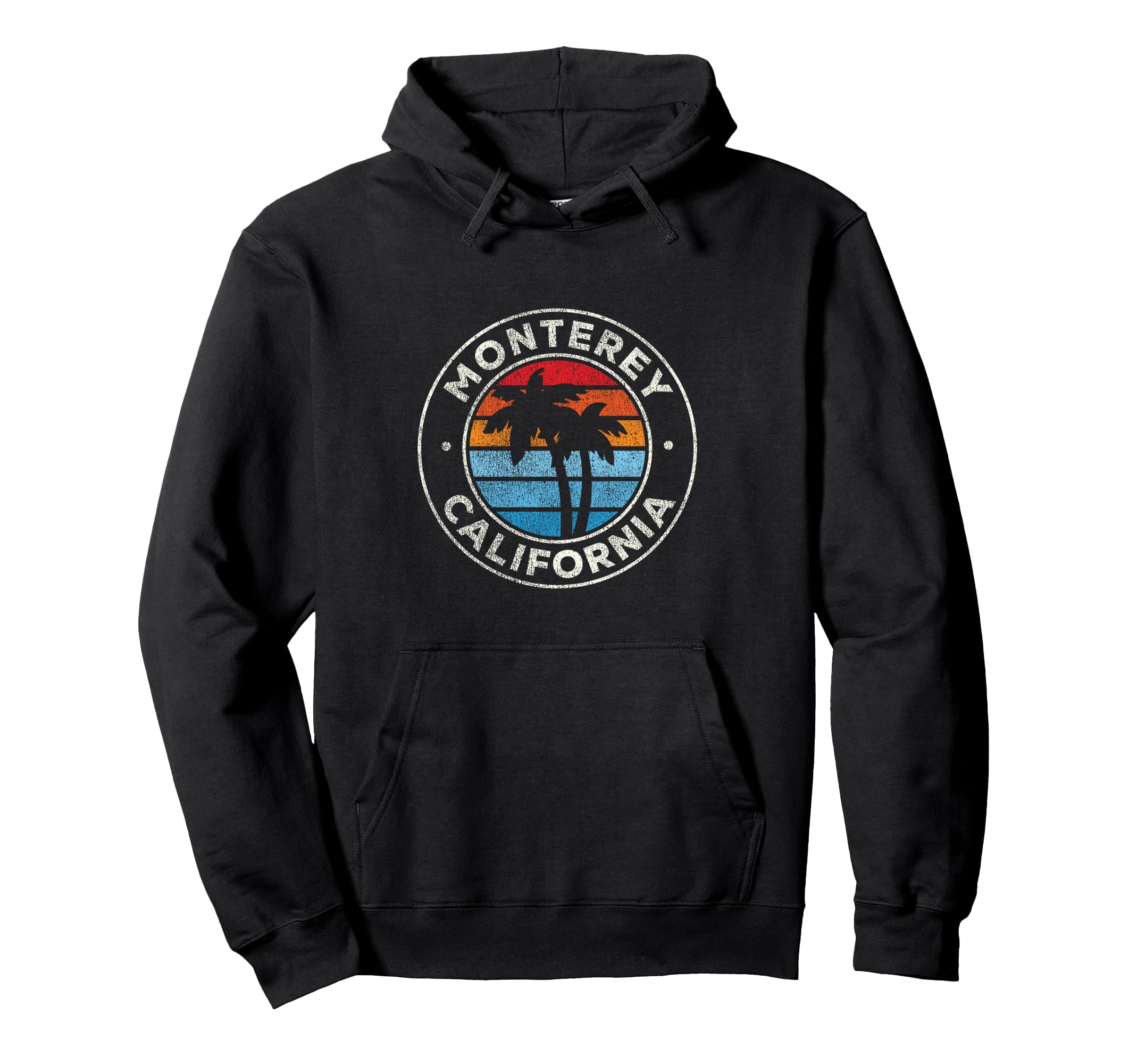 Monterey California Ca 70S Hoodie - Fun Novelty Design Unisex - T-Shirt, Sweatshirt, Hoodie