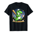 T Rex Dinosaur Playing Baseball Bat T-Shirt - Trendy Graphic Men Women - T-Shirt, Sweatshirt, Hoodie