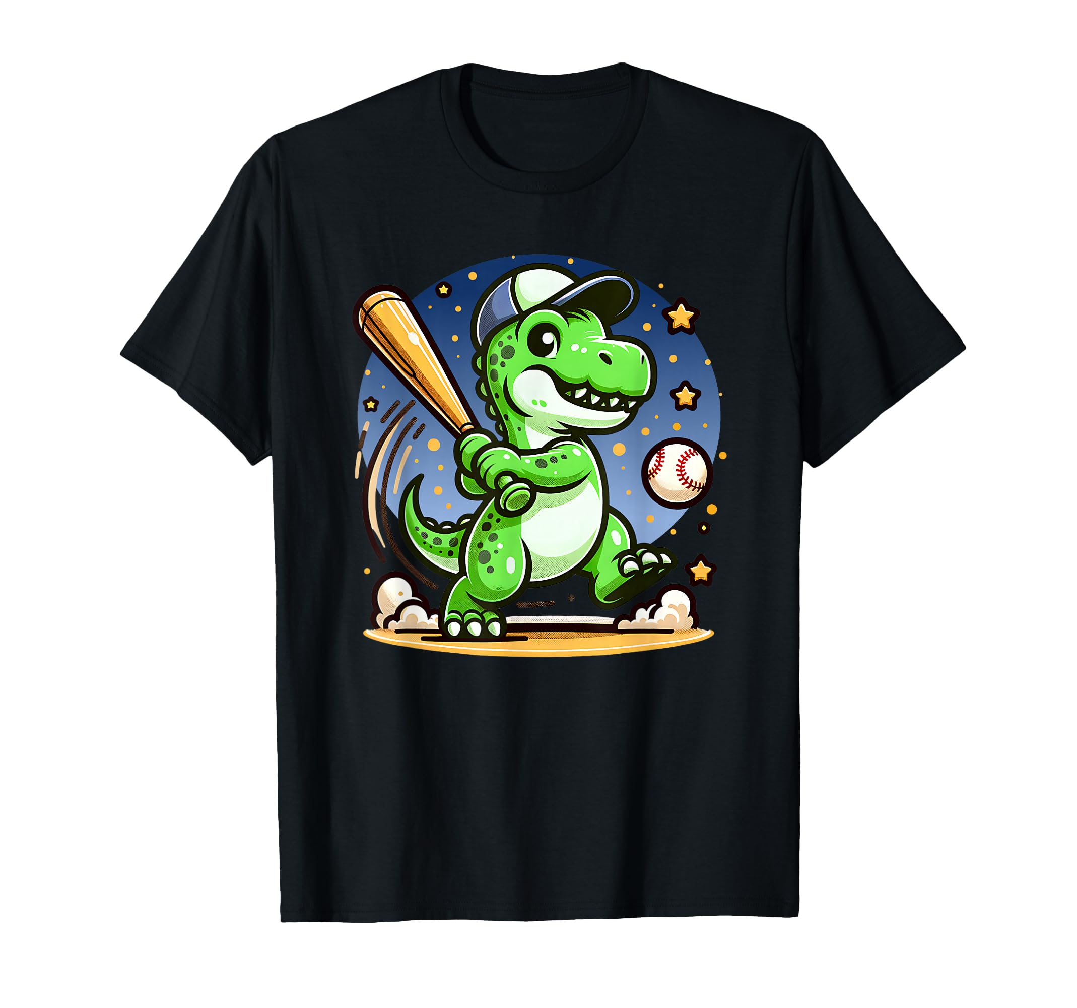 T Rex Dinosaur Playing Baseball Bat T-Shirt - Trendy Graphic Men Women - T-Shirt, Sweatshirt, Hoodie