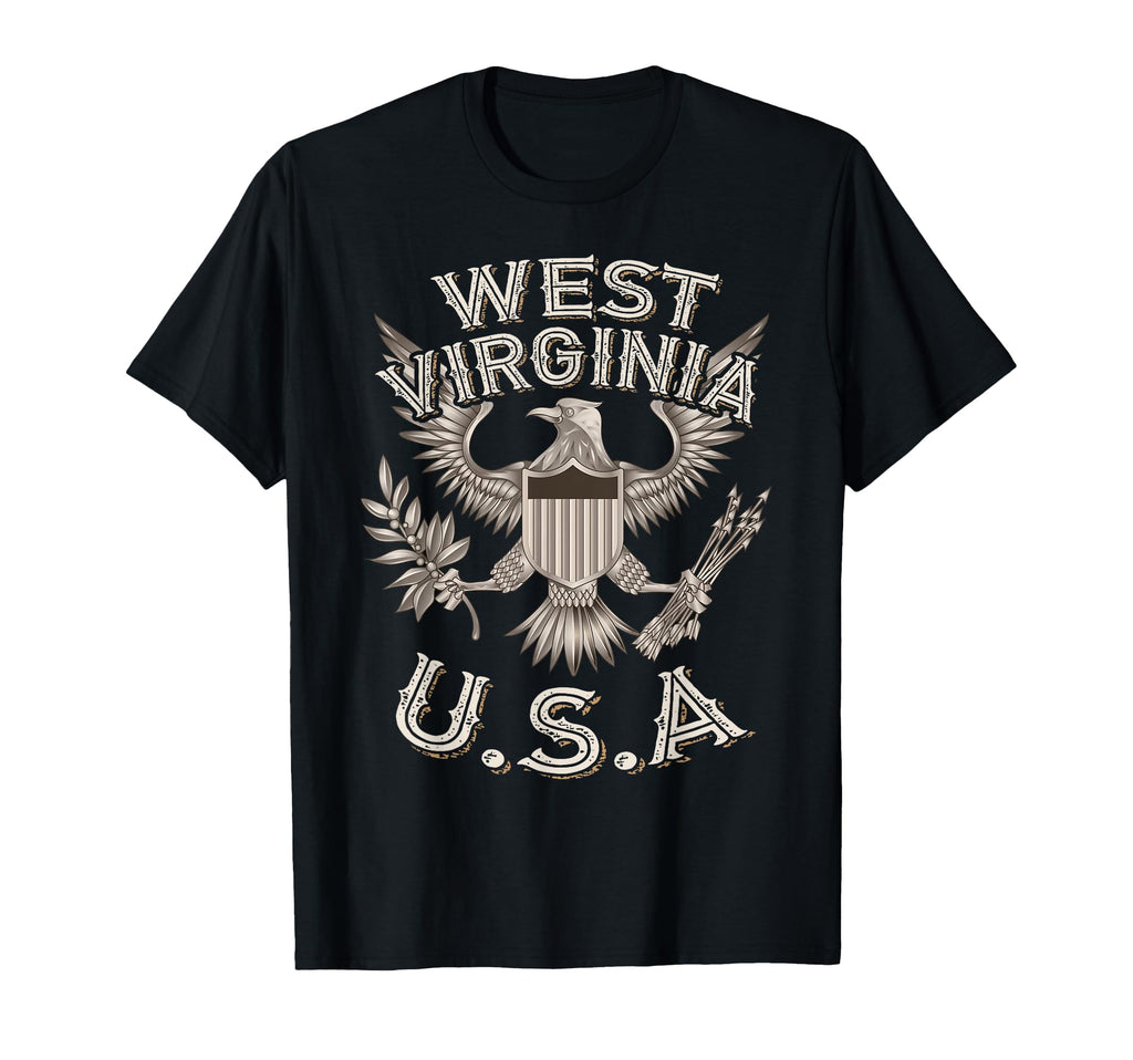 West Virginia Usa Patriot Eagle T-Shirt - Casual Everyday Wear Men Women - T-Shirt, Sweatshirt, Hoodie