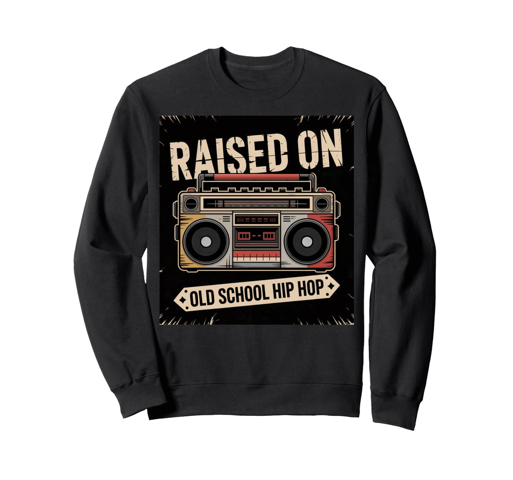 90S Hip Hop Boombox Music Old Sweatshirt - Custom Art Print for Adults - T-Shirt, Sweatshirt, Hoodie