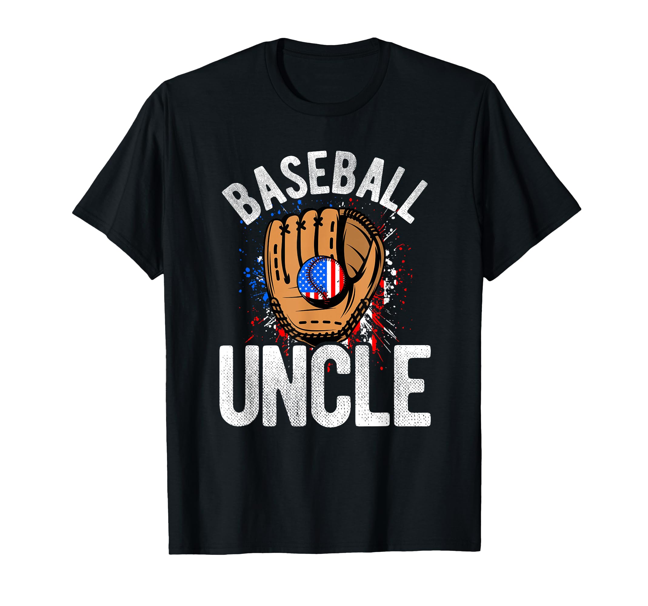 Baseball Uncle Usa Flag T-Shirt - Novelty Apparel for Adults - T-Shirt, Sweatshirt, Hoodie