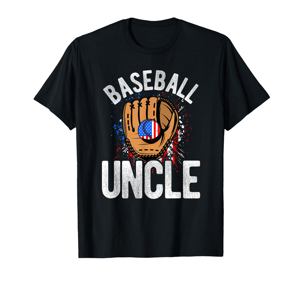 Baseball Uncle Usa Flag T-Shirt - Novelty Apparel Unisex - T-Shirt, Sweatshirt, Hoodie