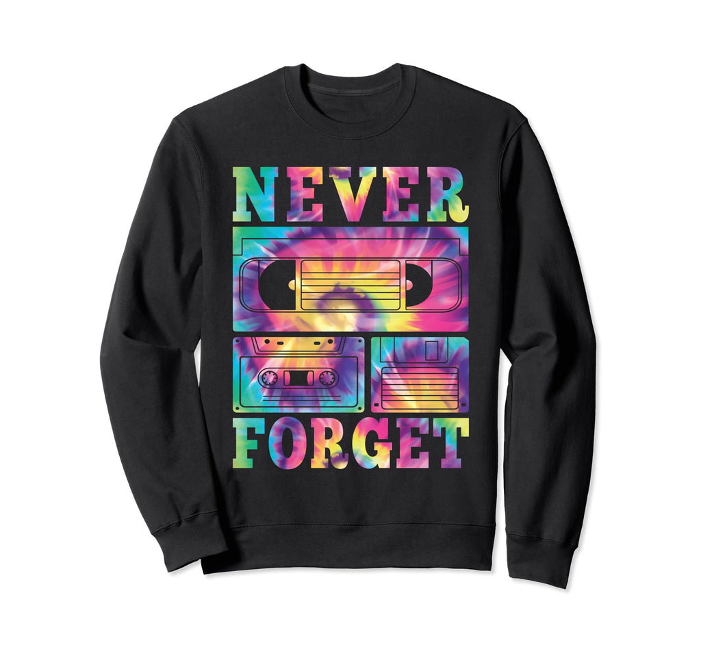 Never Forget 80S 90S Cassette Sweatshirt - Casual Everyday Wear for Adults - T-Shirt, Sweatshirt, Hoodie