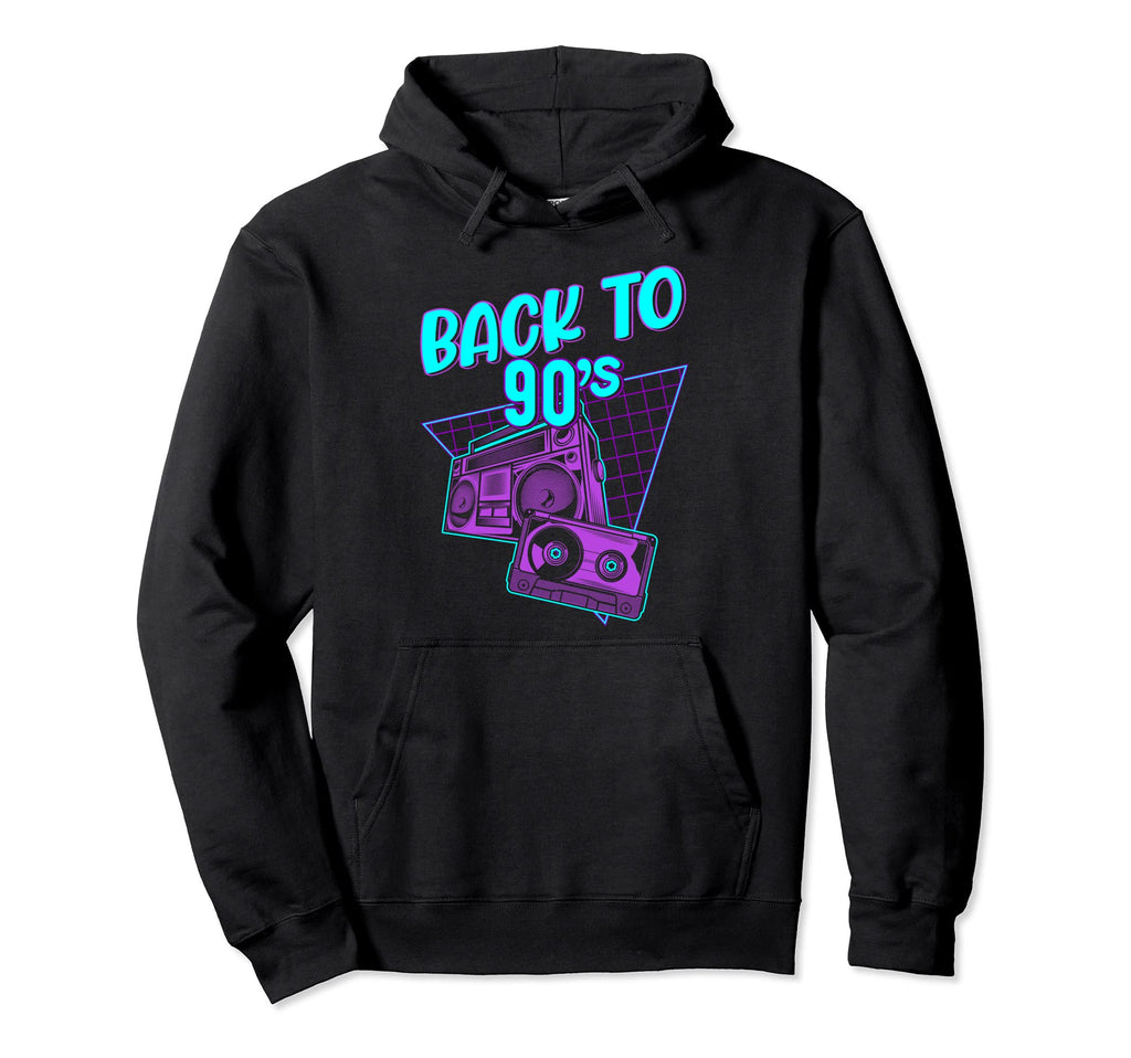 Back To 90S Cassette Mixtape 90S Music Hoodie - Novelty Apparel for Adults - T-Shirt, Sweatshirt, Hoodie