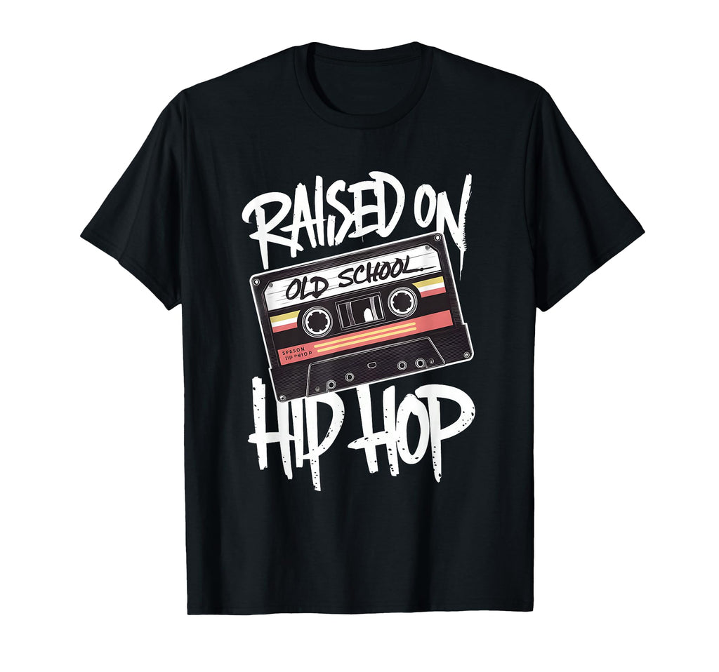Raised Old School Hip Hop Cassette Dope T-Shirt - Graphic Print for Adults - T-Shirt, Sweatshirt, Hoodie