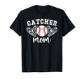 Baseball Catcher Mom Hearts Mom T-Shirt - Minimalist Print Men Women - T-Shirt, Sweatshirt, Hoodie
