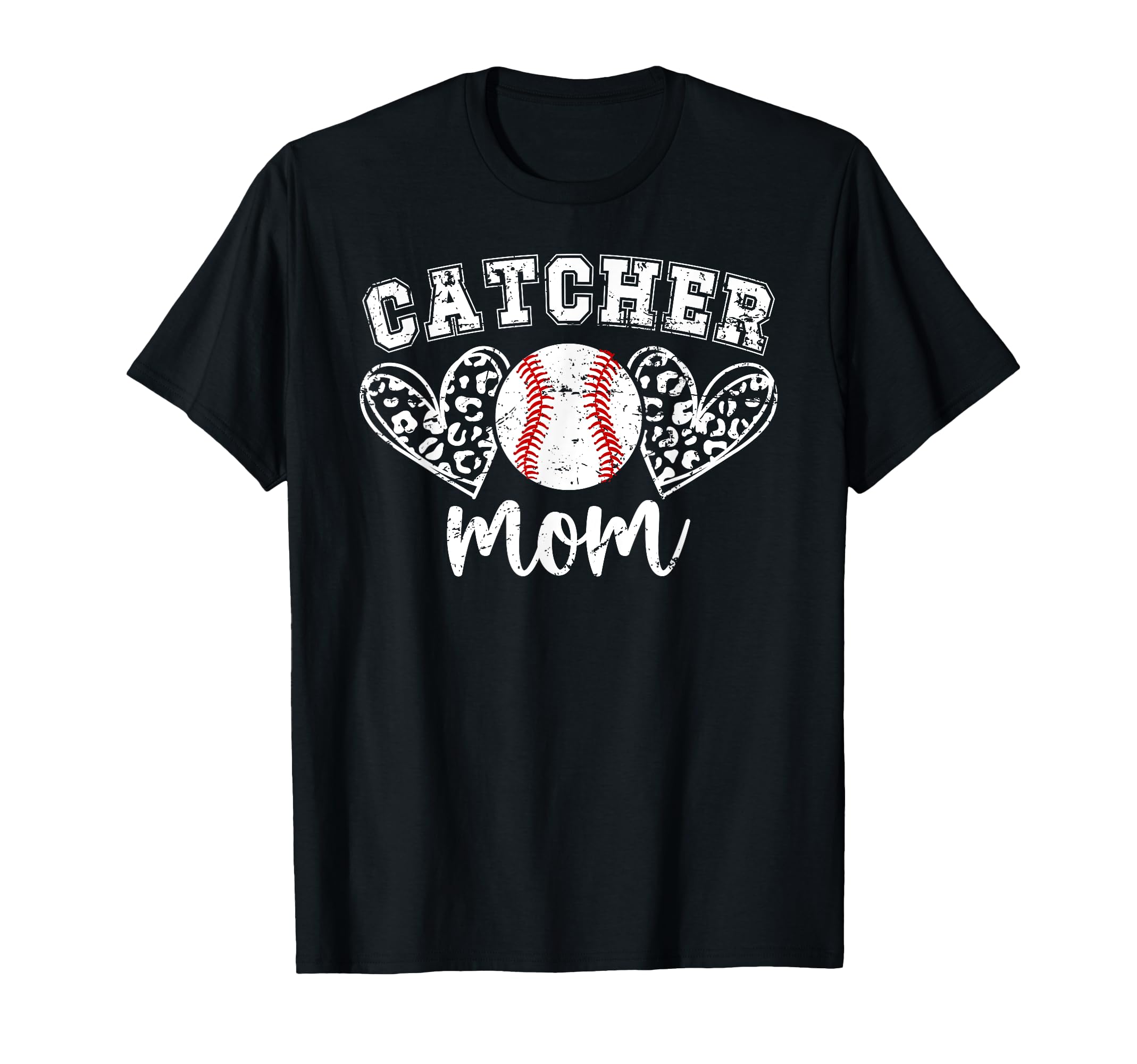 Baseball Catcher Mom Hearts Mom T-Shirt - Minimalist Print Men Women - T-Shirt, Sweatshirt, Hoodie
