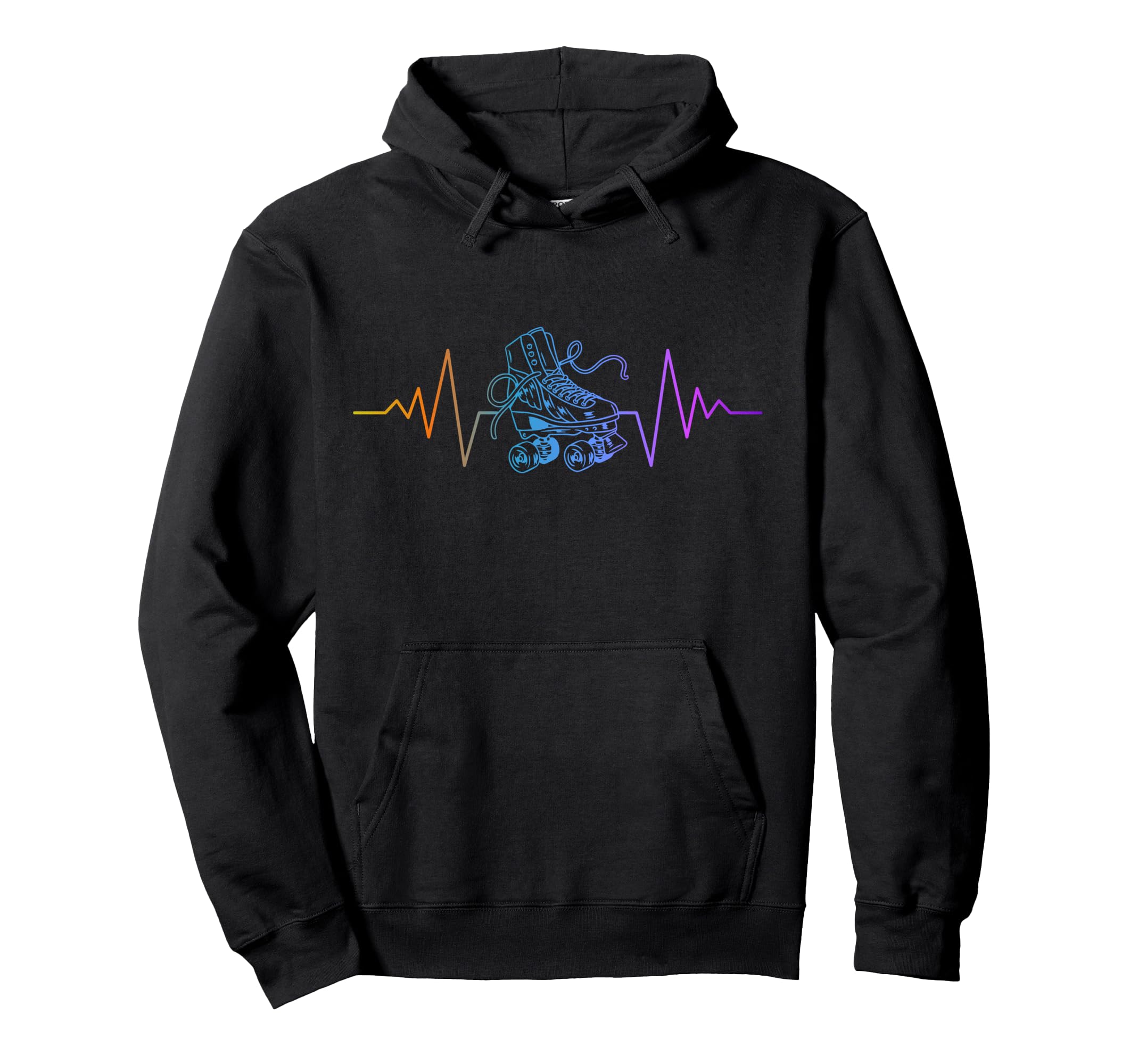 Roller Skating Skate Heartbeat Hoodie - Custom Art Print for Adults - T-Shirt, Sweatshirt, Hoodie