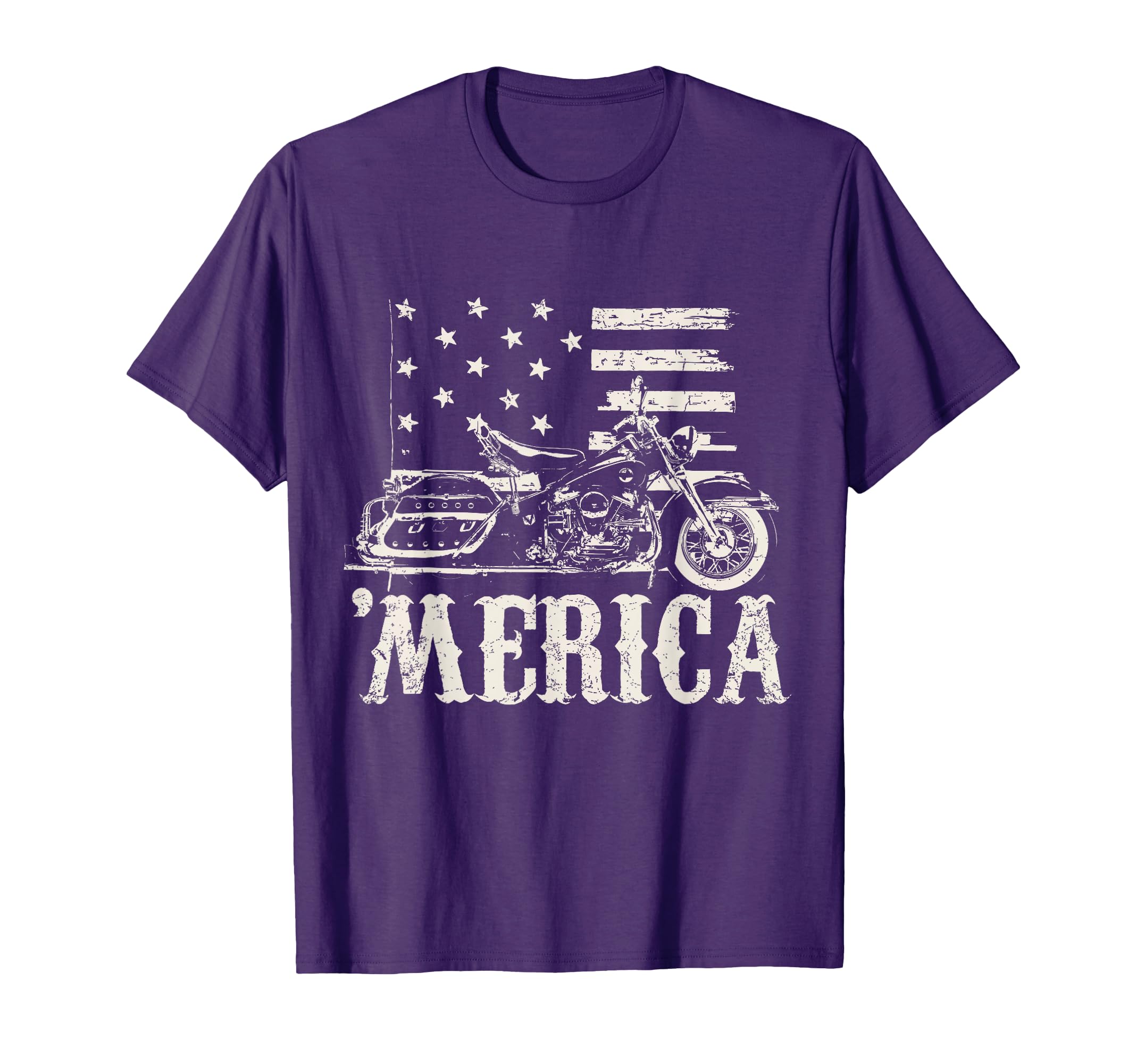 American Motorcycle Flag Merica Biker T-Shirt - Novelty Apparel Men Women - T-Shirt, Sweatshirt, Hoodie