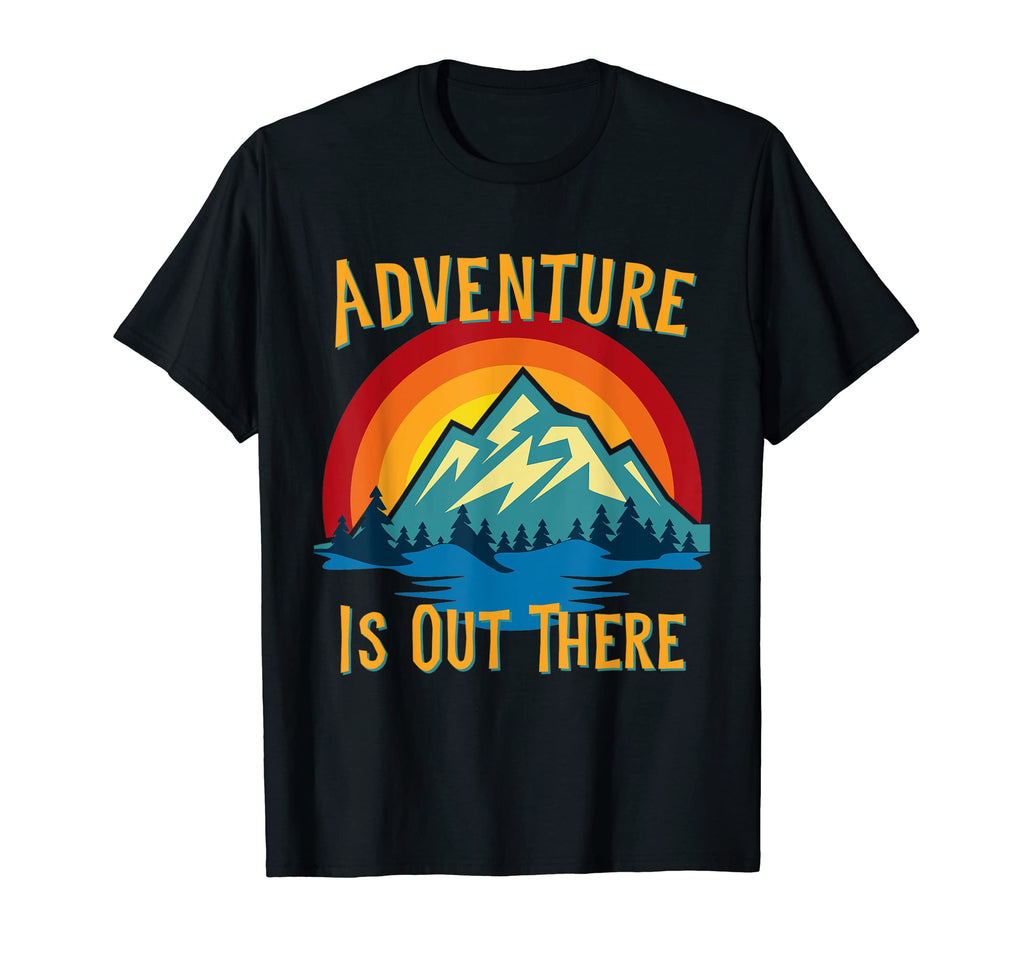 Adventure Is Out There Sunset Mountains T-Shirt - Minimalist Print Unisex - T-Shirt, Sweatshirt, Hoodie