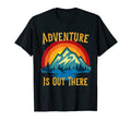Adventure Is Out There Sunset Mountains T-Shirt - Minimalist Print Unisex - T-Shirt, Sweatshirt, Hoodie