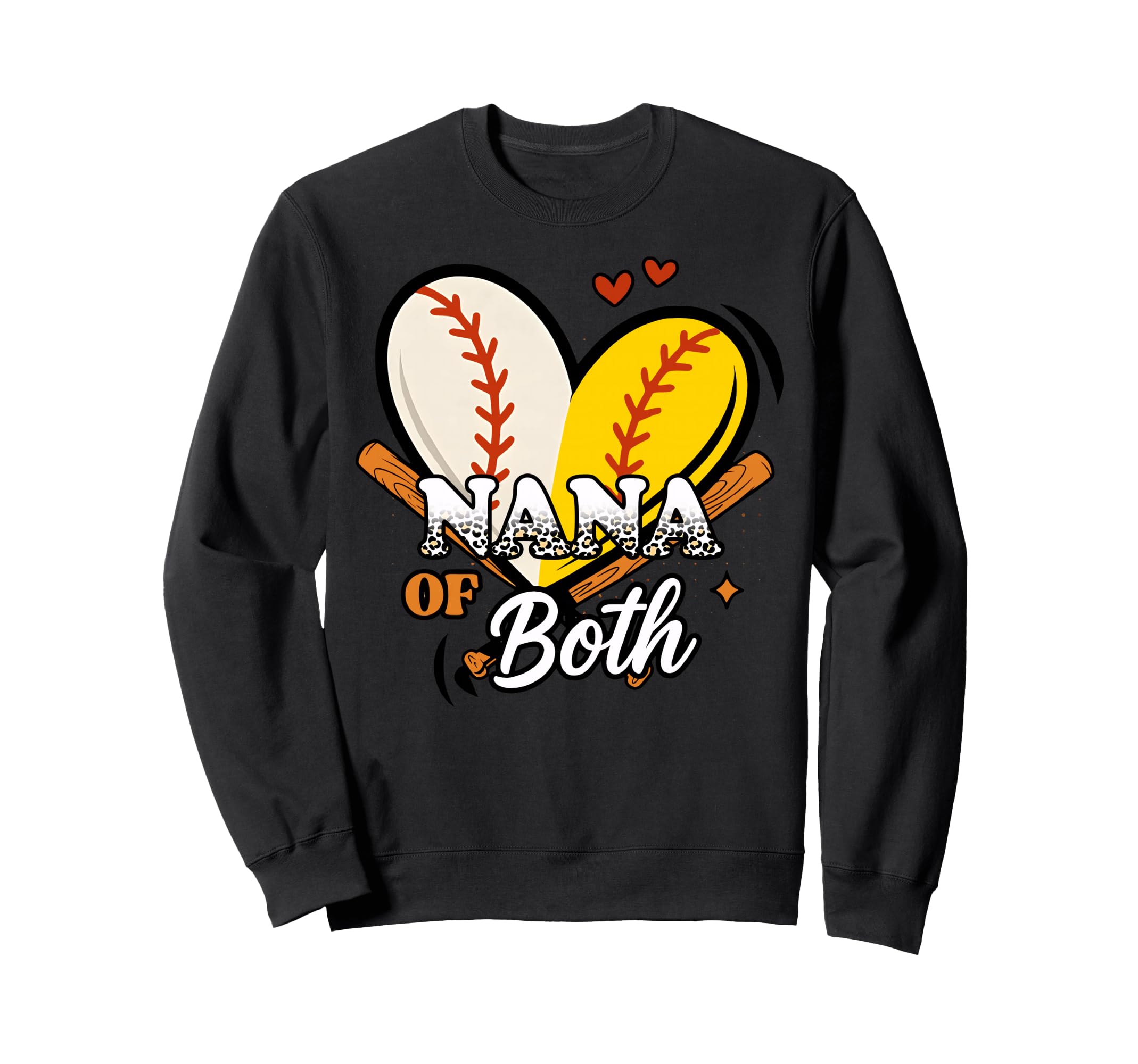 Nana Both Baseball Softball Game Sweatshirt - Novelty Apparel for Adults - T-Shirt, Sweatshirt, Hoodie