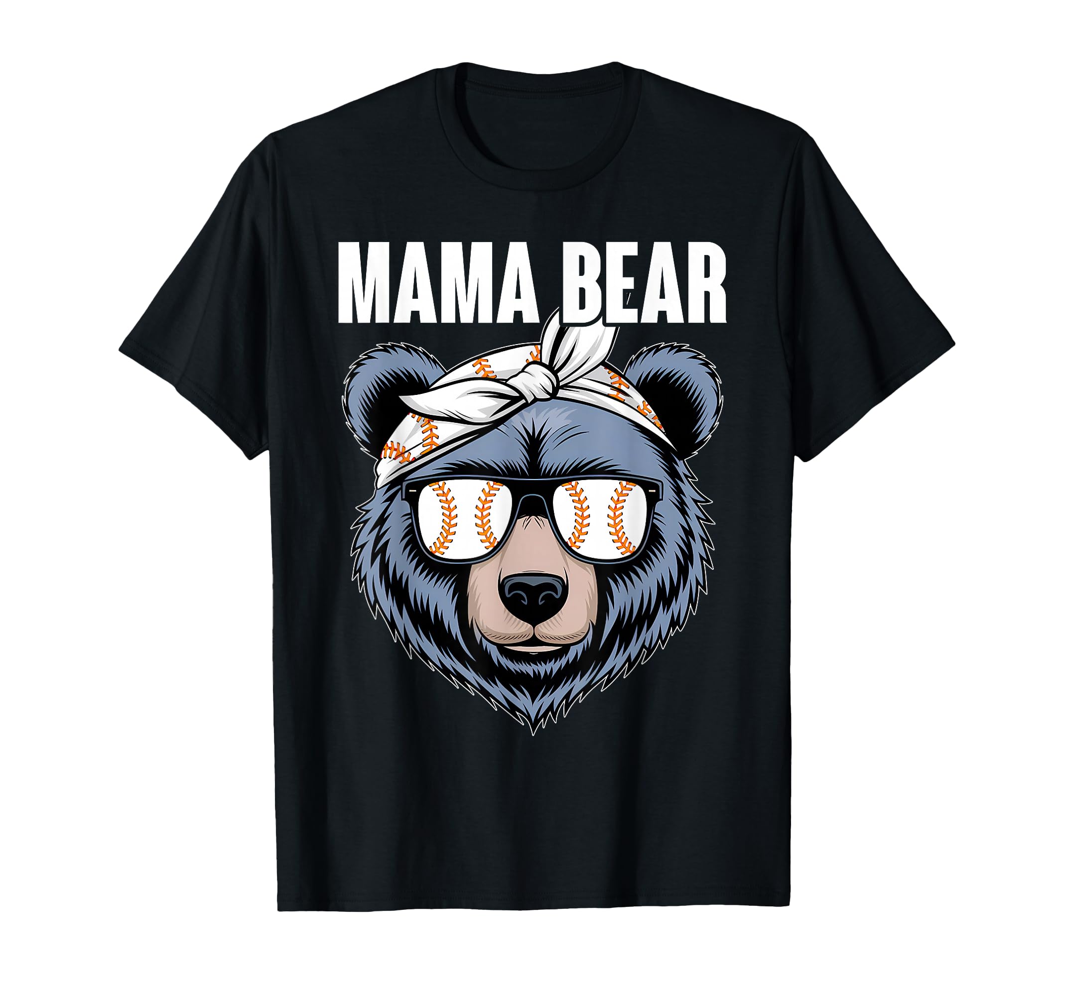Mama Bear Mom Baseball Softball T-Shirt - Fun Novelty Design for Adults - T-Shirt, Sweatshirt, Hoodie