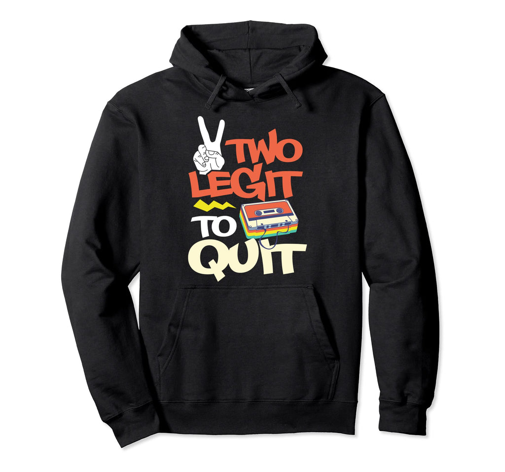 Two Legit To Quit 2Nd Birthday Hiphop Hoodie - Graphic Print for Adults - T-Shirt, Sweatshirt, Hoodie