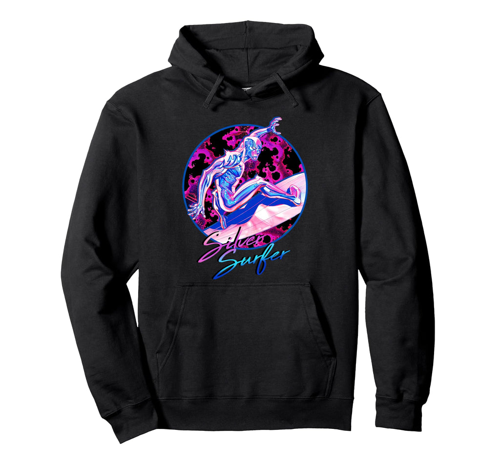 Marvel Fantastic Four Silver Surfer Hoodie - Aesthetic Graphic for Adults - T-Shirt, Sweatshirt, Hoodie