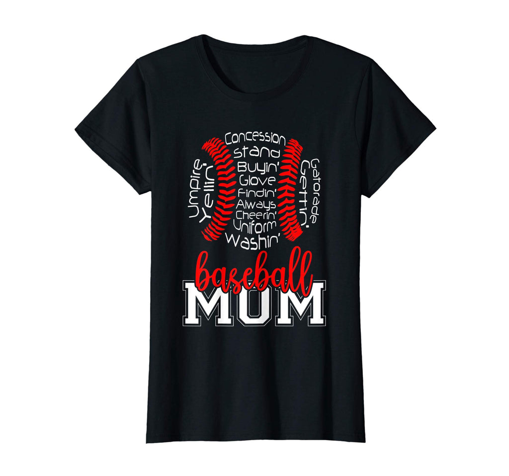 Womens Baseball Mom Funny Sayings T-Shirt - Streetwear Style for Adults - T-Shirt, Sweatshirt, Hoodie