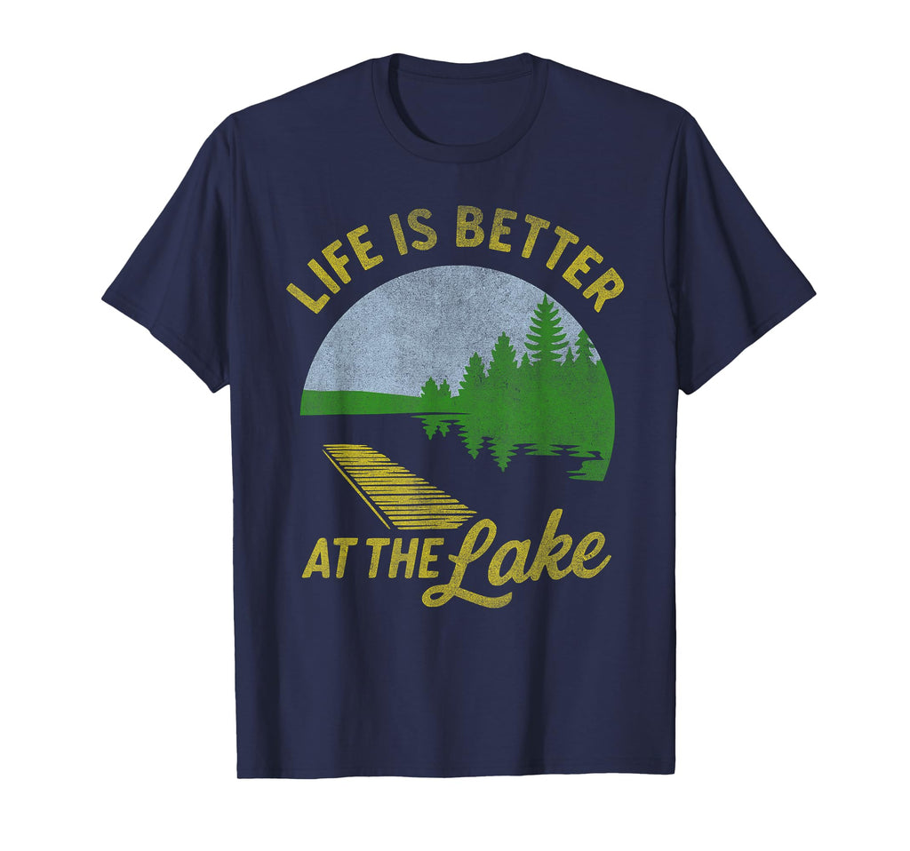 Distressed Fishing Nature Life Is Better T-Shirt - Unique Graphic Unisex - T-Shirt, Sweatshirt, Hoodie
