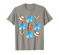 Baseball Coquette Bow Cheer Mom T-Shirt - Minimalist Print Men Women - T-Shirt, Sweatshirt, Hoodie