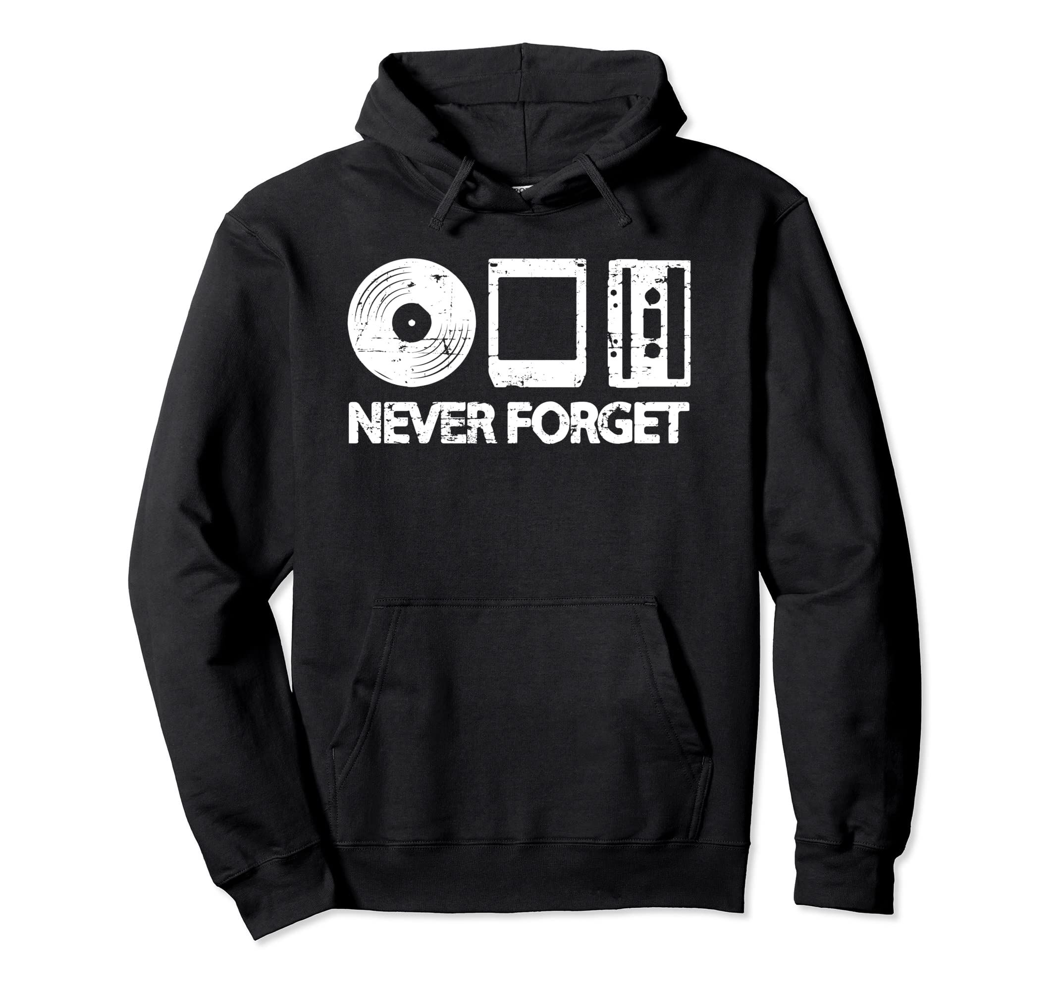 Never Forget Record 8 Track Cassette Hoodie - Novelty Apparel Men Women - T-Shirt, Sweatshirt, Hoodie
