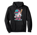 Funny Baseball Character Cartoon Batter Drip Hoodie - Unique Graphic Unisex - T-Shirt, Sweatshirt, Hoodie