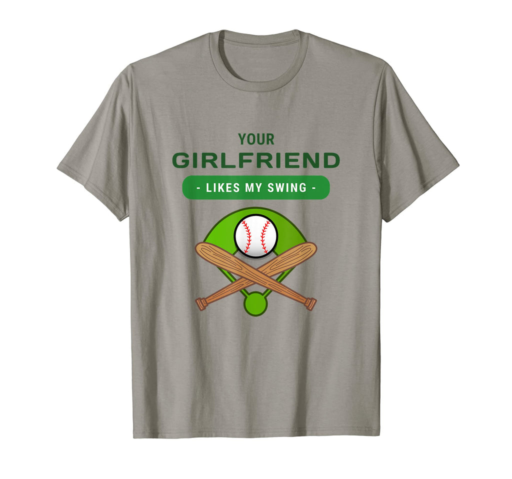 Baseball Your Girlfriend Likes My T-Shirt - Minimalist Print Men Women - T-Shirt, Sweatshirt, Hoodie