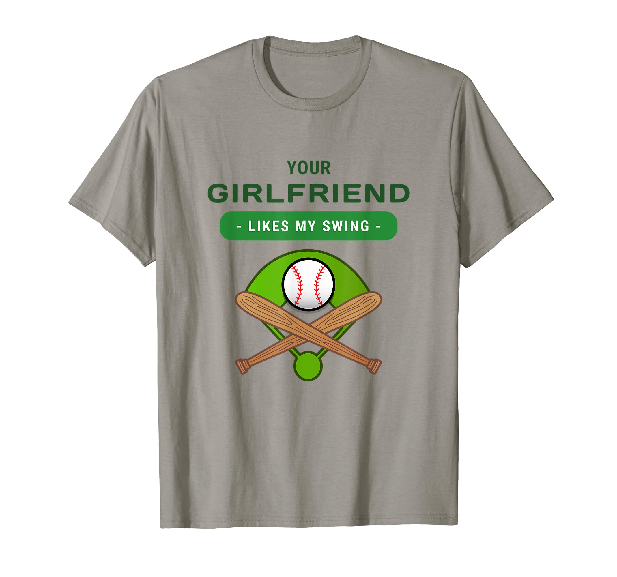 Baseball Your Girlfriend Likes My T-Shirt - Minimalist Print Men Women - T-Shirt, Sweatshirt, Hoodie