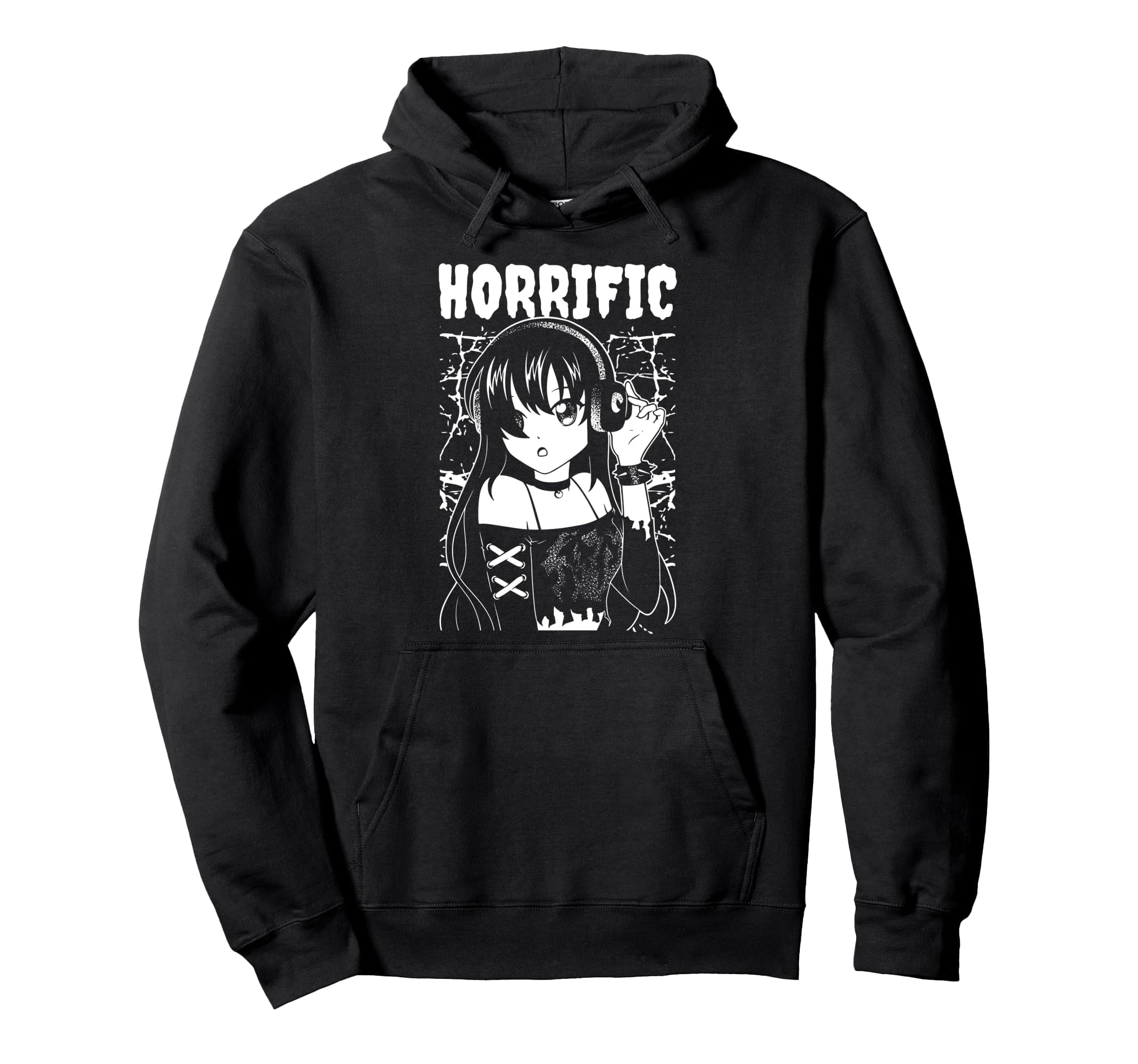 Horrific Anime Kawaii Gothic Aesthetic Hoodie - Graphic Print Men Women - T-Shirt, Sweatshirt, Hoodie