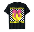 Little Sister Biggest Fan Softball T-Shirt - Aesthetic Graphic for Adults - T-Shirt, Sweatshirt, Hoodie