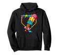 Fun Baseball Mama Coquette Ice Hoodie - Casual Everyday Wear Men Women - T-Shirt, Sweatshirt, Hoodie