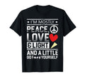 Funny T Shirts Im Mostly Peace Love T-Shirt - Trendy Graphic for Adults - T-Shirt, Sweatshirt, Hoodie