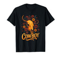 Cowboy Skull Western Flowers T-Shirt - Novelty Apparel Men Women - T-Shirt, Sweatshirt, Hoodie