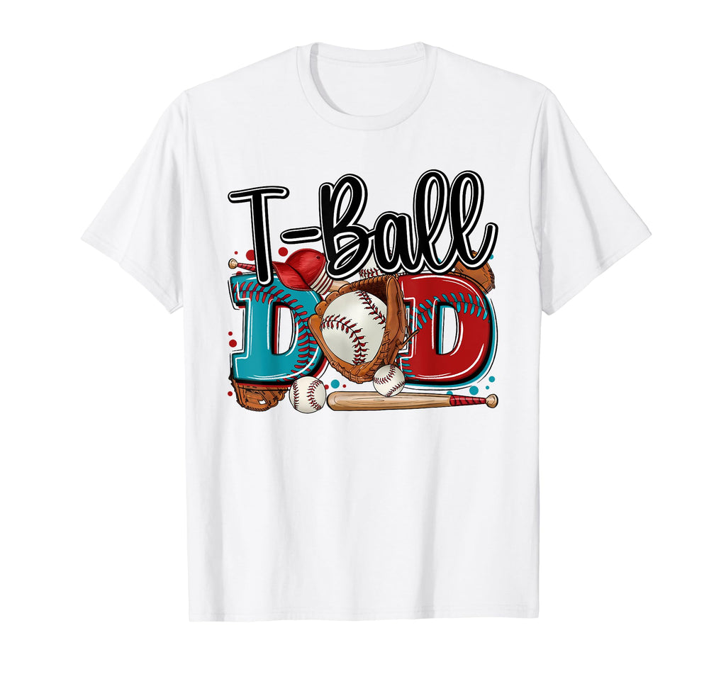 Dad T Ball Groovy Ball Daddy Happy T-Shirt - Aesthetic Graphic for Adults - T-Shirt, Sweatshirt, Hoodie