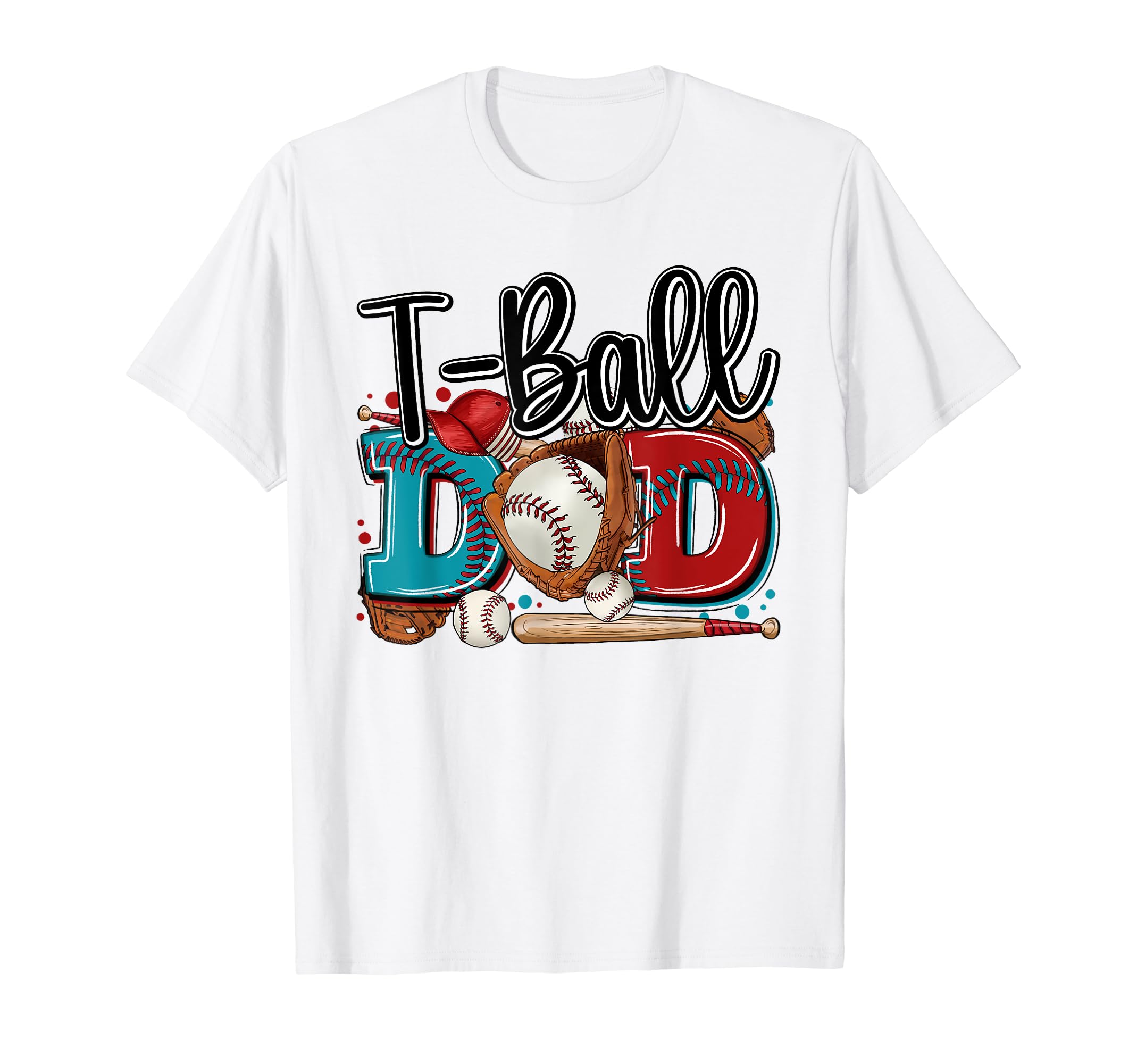 Dad T Ball Groovy Ball Daddy Happy T-Shirt - Aesthetic Graphic for Adults - T-Shirt, Sweatshirt, Hoodie