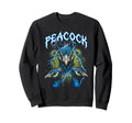 Peacock 90S Heavy Metal Peacock Bird Sweatshirt - Trendy Graphic Unisex - T-Shirt, Sweatshirt, Hoodie