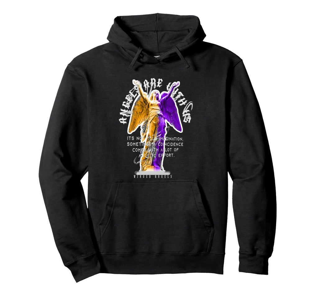 Angels Are Us Aesthetic Edgy Streetwear Hoodie - Custom Art Print Unisex - T-Shirt, Sweatshirt, Hoodie