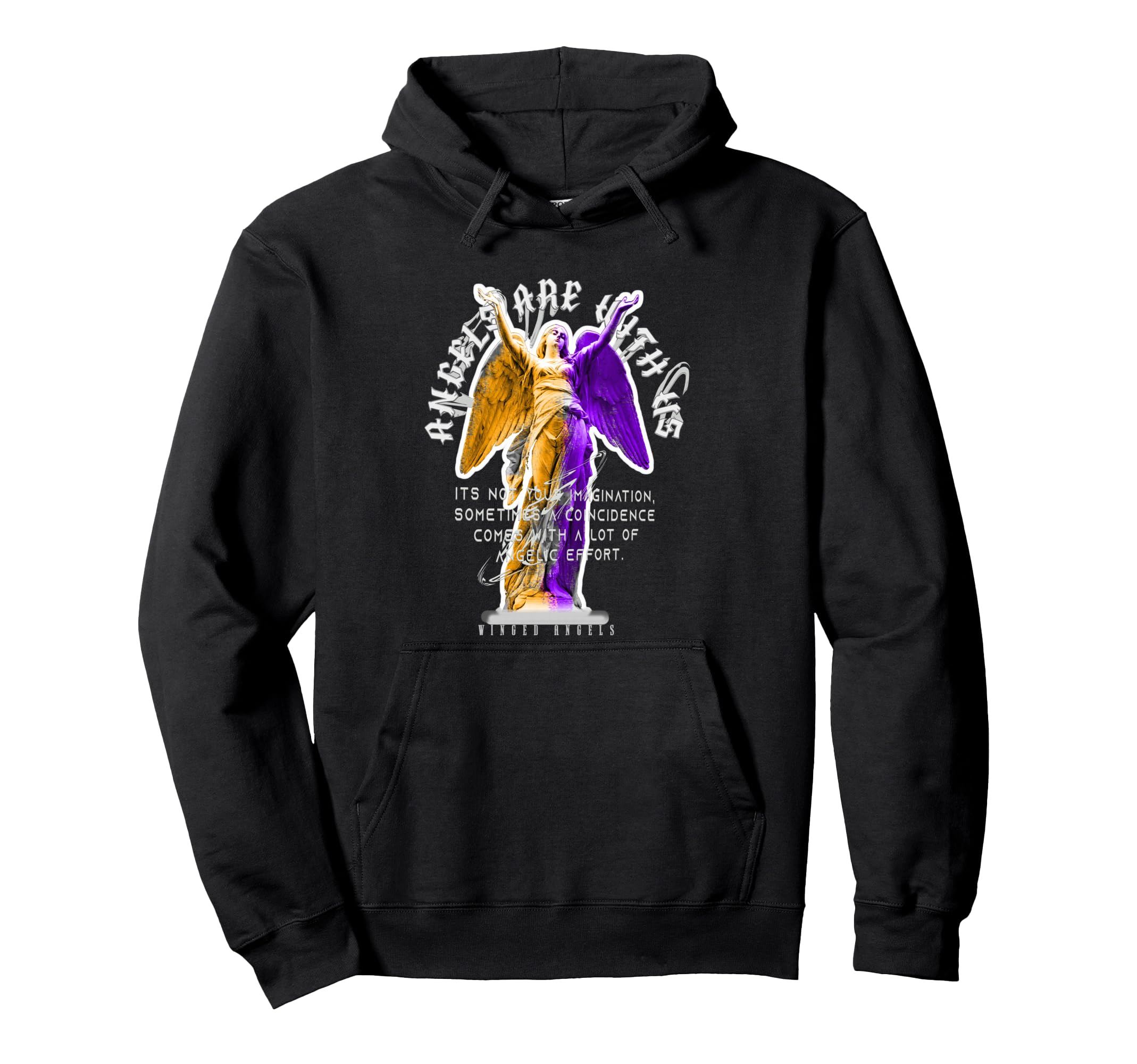 Angels Are Us Aesthetic Edgy Streetwear Hoodie - Custom Art Print Unisex - T-Shirt, Sweatshirt, Hoodie