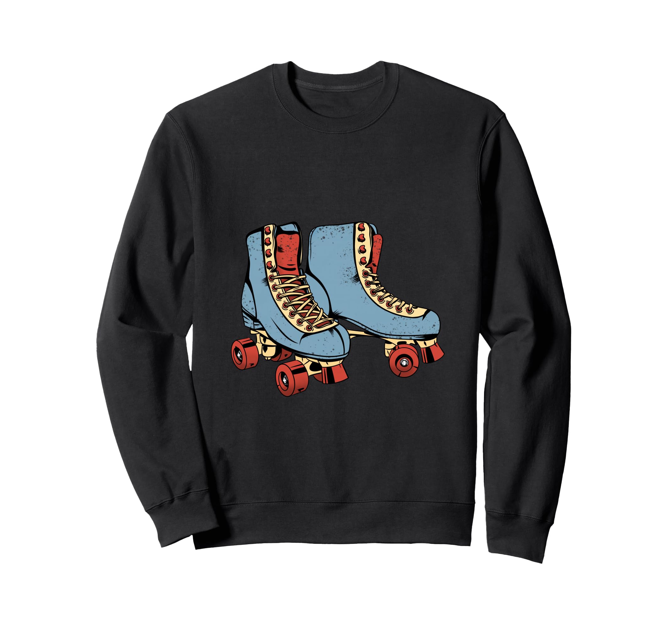 Blue Roller Skates Rollerblades Sweatshirt - Unique Graphic Men Women - T-Shirt, Sweatshirt, Hoodie