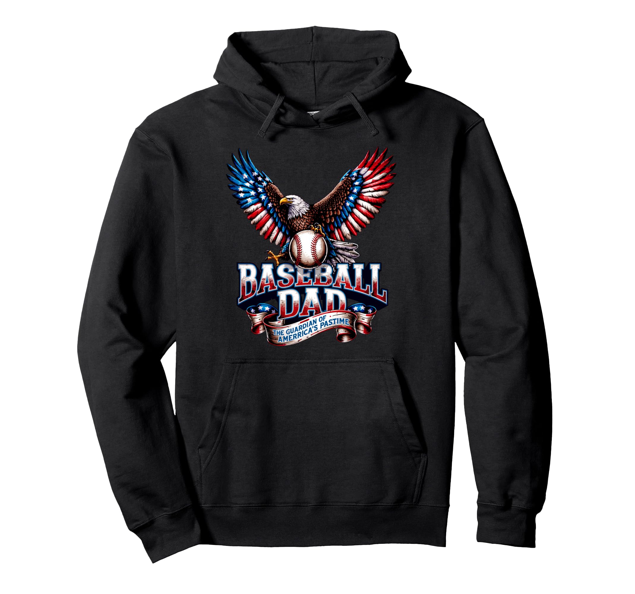 Baseball Fathers Day Usa Hoodie - Casual Everyday Wear for Adults - T-Shirt, Sweatshirt, Hoodie