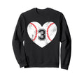 Baseball Heart Player 3 Baseball Sweatshirt - Unique Graphic for Adults - T-Shirt, Sweatshirt, Hoodie