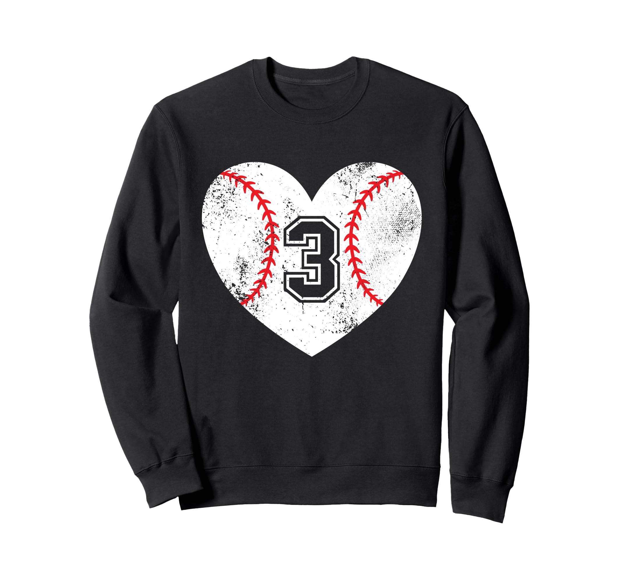Baseball Heart Player 3 Baseball Sweatshirt - Unique Graphic for Adults - T-Shirt, Sweatshirt, Hoodie