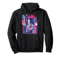 Japanese City Illustration Vaporwave Hoodie - Graphic Print for Adults - T-Shirt, Sweatshirt, Hoodie